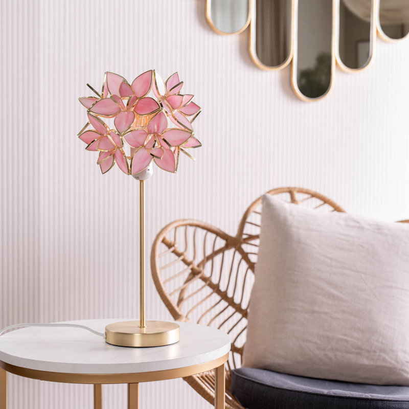 Clementina Metal Table Lamp, LED, Yes, Pink