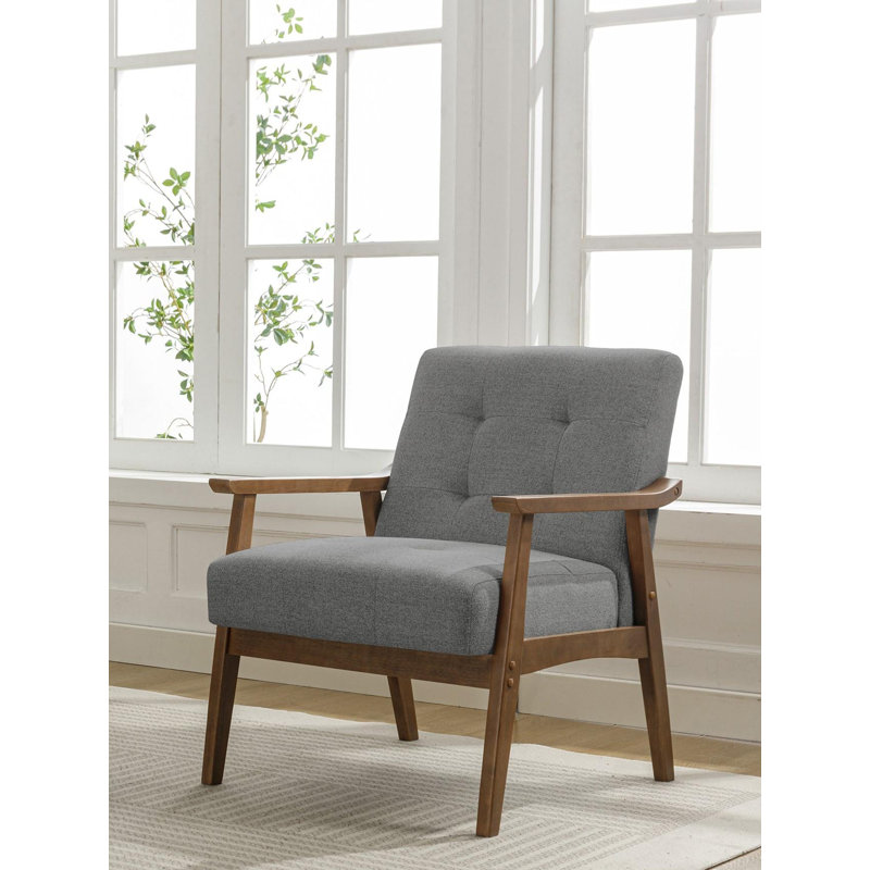 Chaise d'appoint Keltie, Mélange de polyester gris