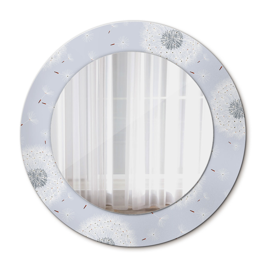 Huldar Round Glass Framed Wall Mounted Accent Mirror