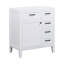 Meuble-lavabo à tiroirs blanc 30 po avec structure stable en bois d'hévéa massif et élégant-1367822233-1367822235