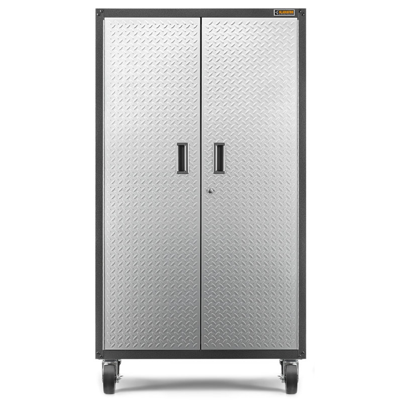 Silver Tread Lockable Freestanding Cabinet with Adjustable Shelving