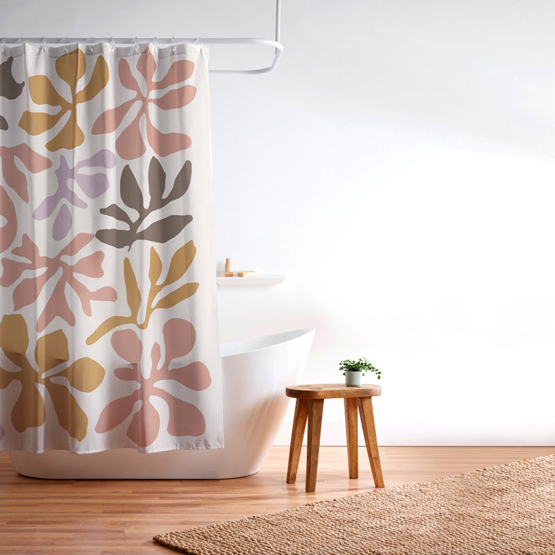 Rideau de douche DorisciciArt Mistral, Orange floral 7