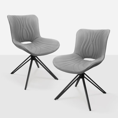Chaises de salle à manger pivotantes rembourrées