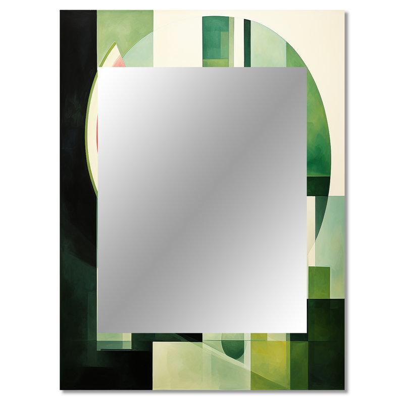 Green Slice Watermelon Fruit - Fruits Large Wall Mirror, Traditional Decorative Mirror, Printed Metal Art, 40" x 30"