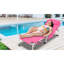 Fauteuil de bronzage réglable à 5 positions avec trous pour le visage et les accoudoirs pour la détente à l'extérieur sur le patio, la pelouse, le camping. Cadre, peau confortable, facile à utiliser. Bain de soleil pliant blanc + trou de couleur, rond-121046303
