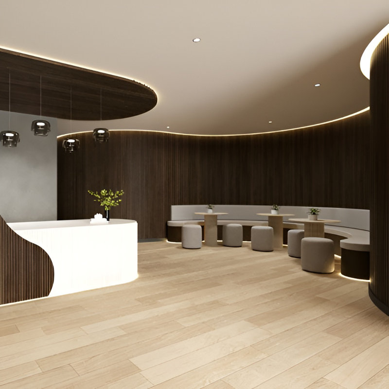 Renewable Wood Wall Paneling, Noise Reduction Decorative Panels For Walls And Ceilings, Dark Brown