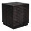 Table d'appoint d'extérieur, table basse cubique cannelée pour patio, cuivre antique, construction, aucun assemblage requis, convient aux petits espaces - , durable, accessoire multifonctionnel