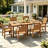 Outdoor Dining Set For 6 Person All Weather 8 Piece HIPS Outdoor Patio Table And Chairs Set With Aluminum Frame Plastic Outside Furniture For Backyard, Garden, Deck, Poolside, Teak-52184539