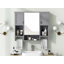 Armoire de salle de bain murale moderne 35 po x 28 po - Rangement pour médicaments avec miroir et barre à serviettes, conception peu encombrante-800856863