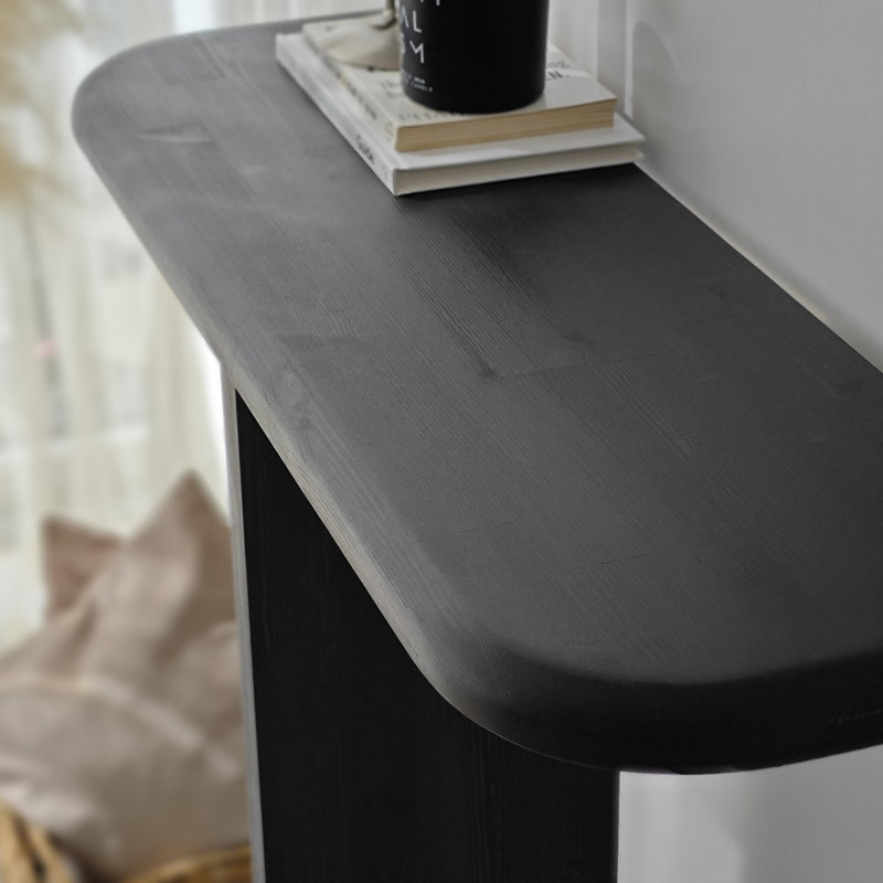 Commode moderne en bois massif Bellest, couleur anthracite, 31,5 po x 33,5 po x 9,8 po | Fabrication 100% bois massif, design scandinave | Solution de rangement durable et élégante pour la chambre à coucher et le salon, élégante et fonctionnelle