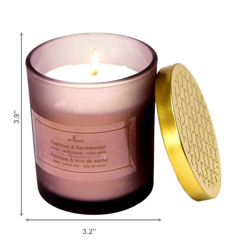 Bougie parfumée en pot 7 oz avec couvercle Patchouli Haight Haight - ensemble de 2, Patchouli / sndlwd