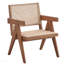 Fauteuil d'appoint beige et naturel