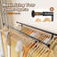 Double Rail Clothes Rack on Wheels, 295kg(650lbs) Capacity with Bottom Shelf, Extendable Length & Height-118673051
