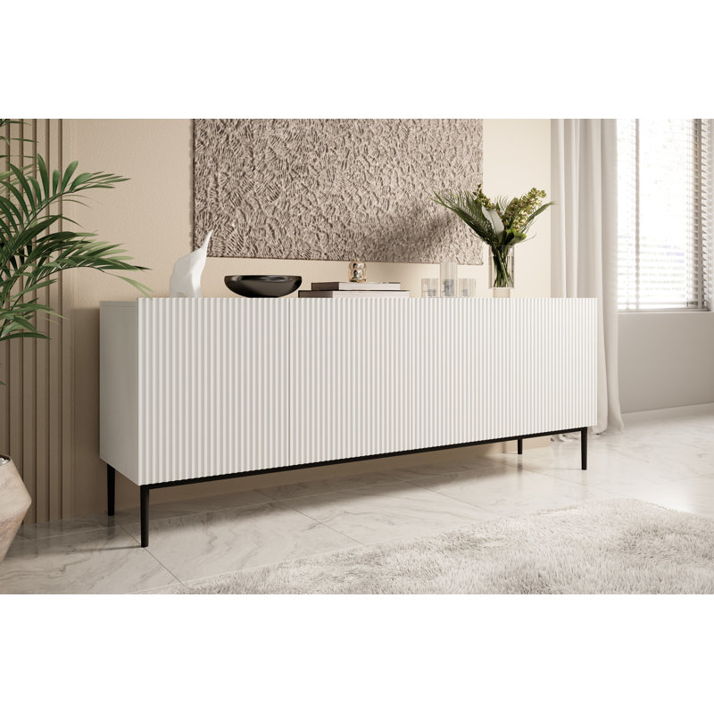Sideboard 200 4D, White/Black