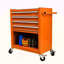 4 DRAWERS MULTIFUNCTIONAL TOOL CART WITH WHEELS-ORANGE-121650223