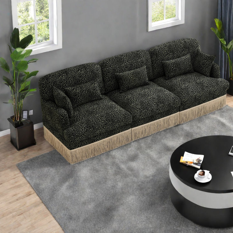 Canapé modulaire en chenille 100,3 pouces Deep Home