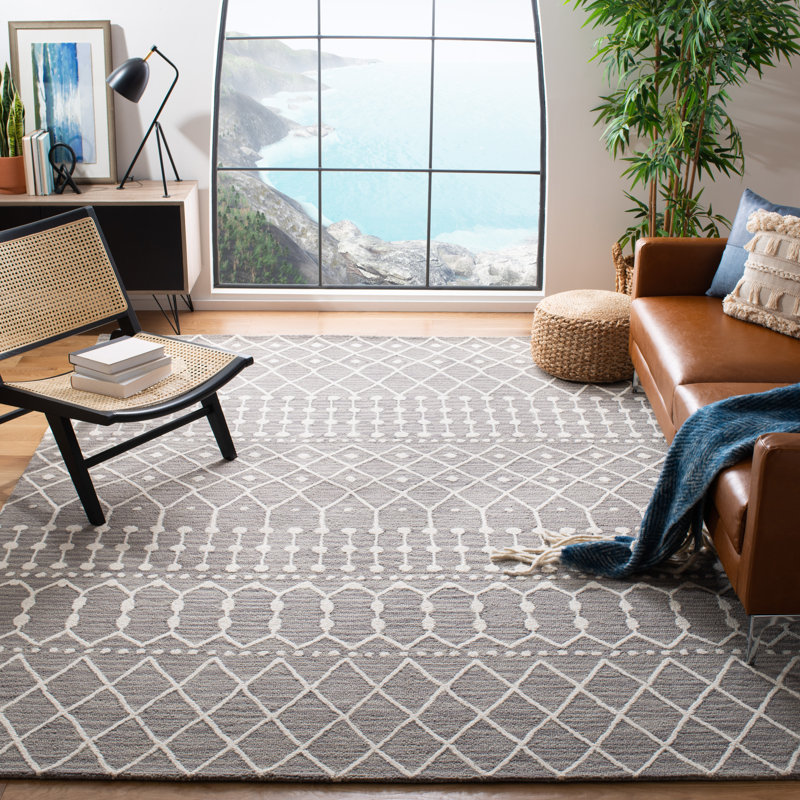 Brylee Hand Tufted Wool Southwestern Rug, Rectangle 4' x 6'