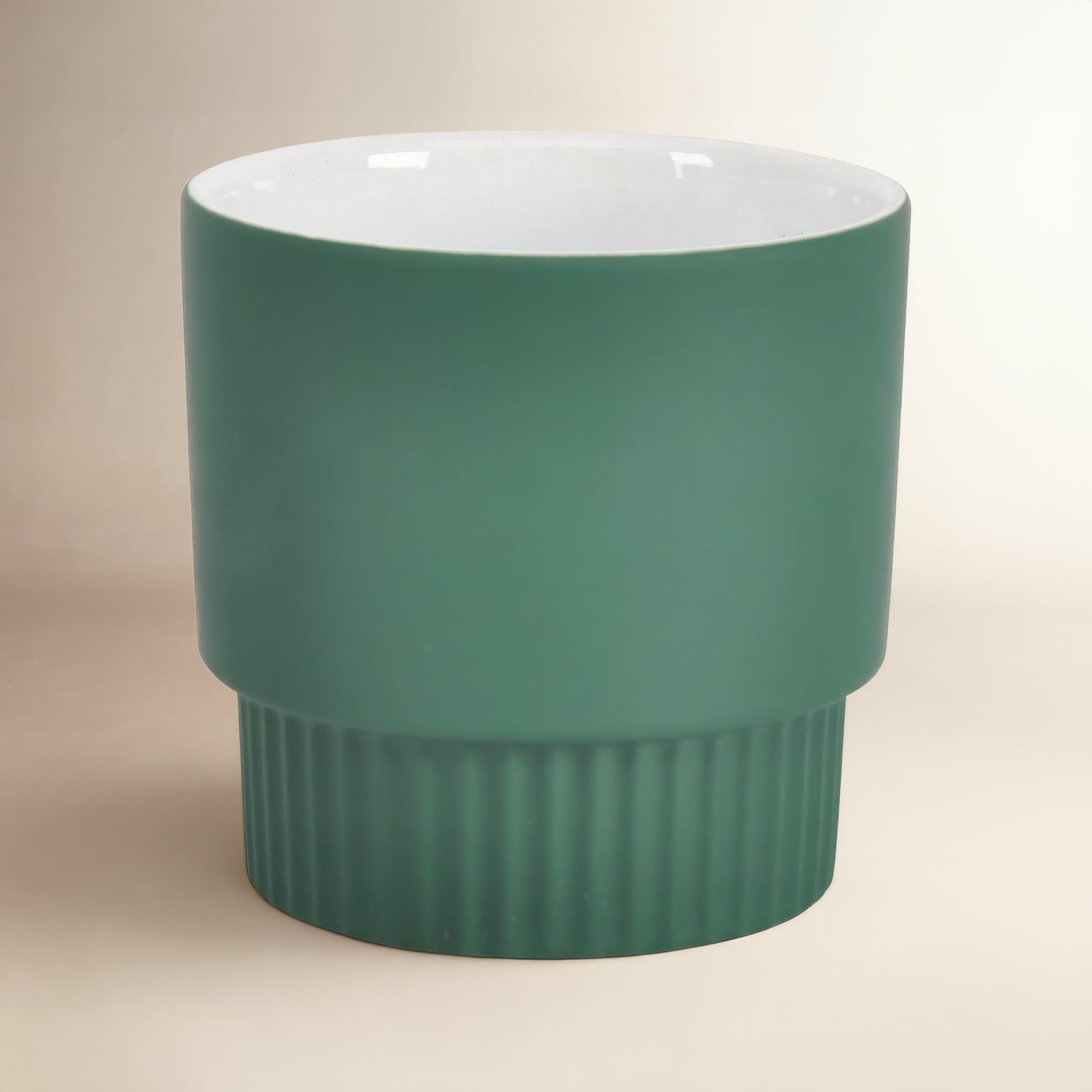 Seville Handmade Ceramic Pot Planter, Green, 5" H x 5" W x 5" D