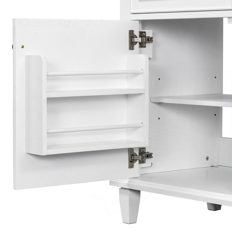 Meuble-lavabo 36 po avec comptoir en céramique, Blanc