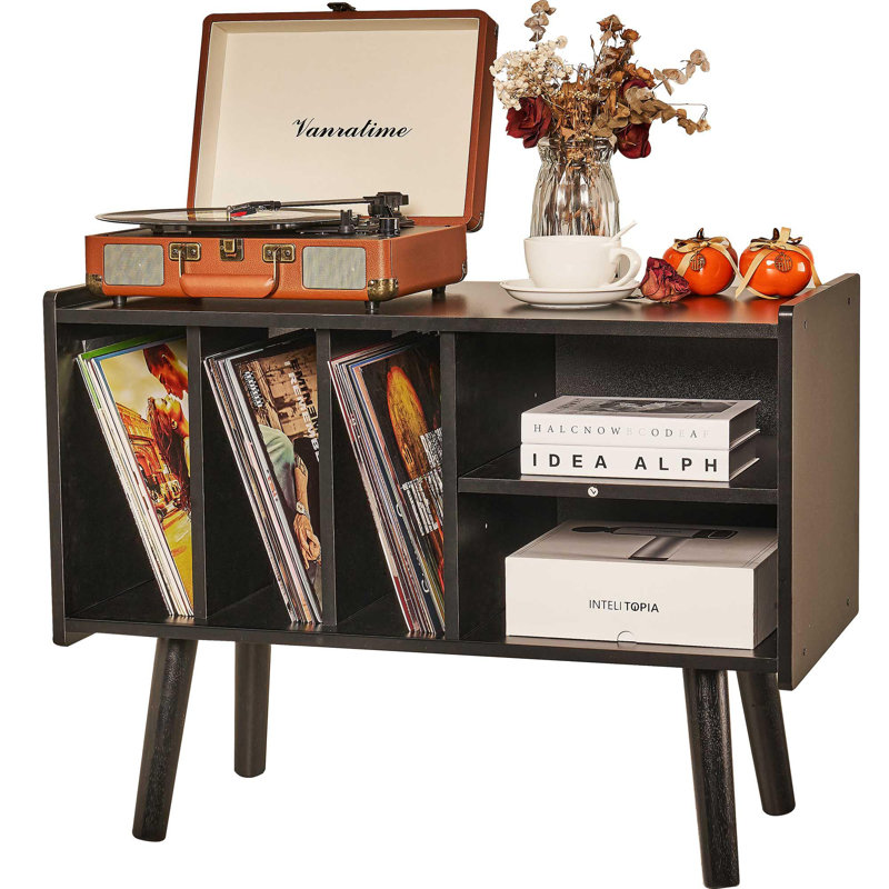 66.3cm H Media Shelves, Black