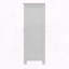 Armoire de rangement blanche avec tablette réglable et tiroirs