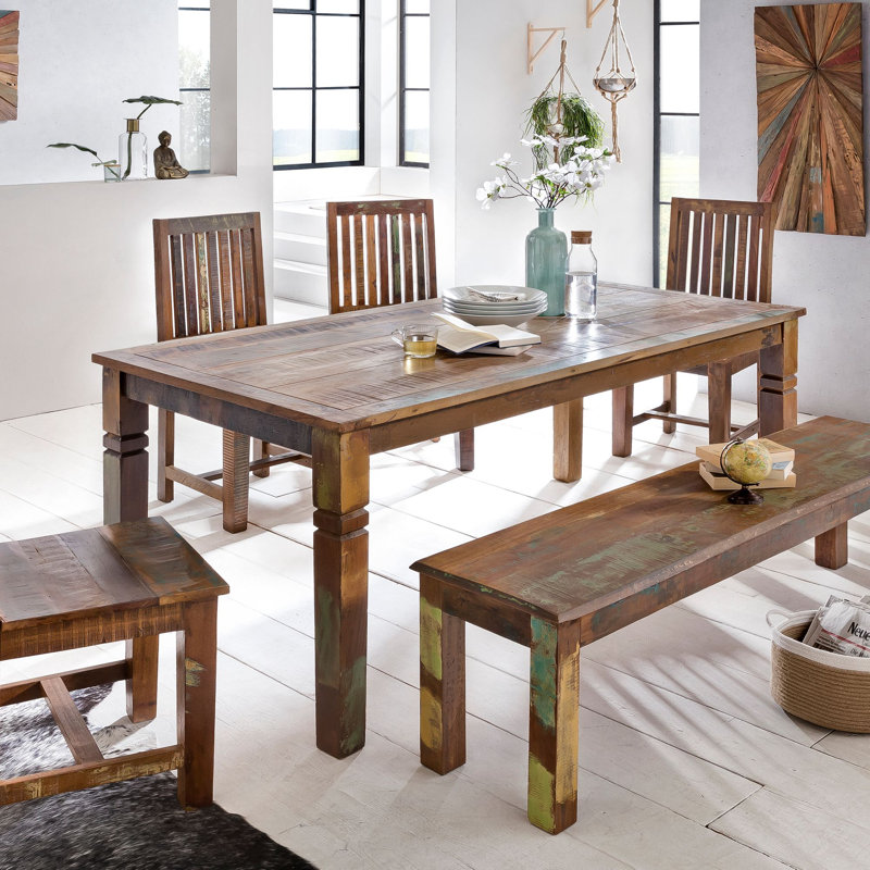 Jimena Solid Wood Dining Table, H76 x L120 x D70cm