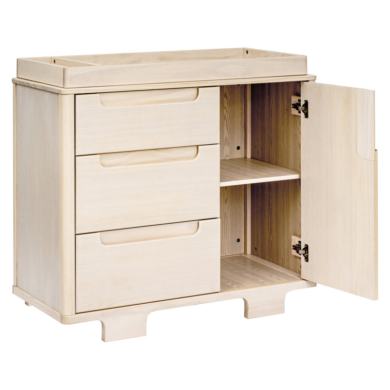 Yuzu 3-Drawer Changer Dresser, Washed Natural