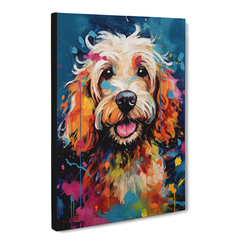 Cockapoo Abstract No.2 - Print on Canvas, 50cm H x 35cm W x 3cm D