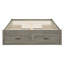 Lit plateforme double avec 6 tiroirs de rangement, gris antique-848915030-848915028