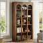 Bibliothèque rustique à 5 niveaux pour salon, bureau, chambre à coucher