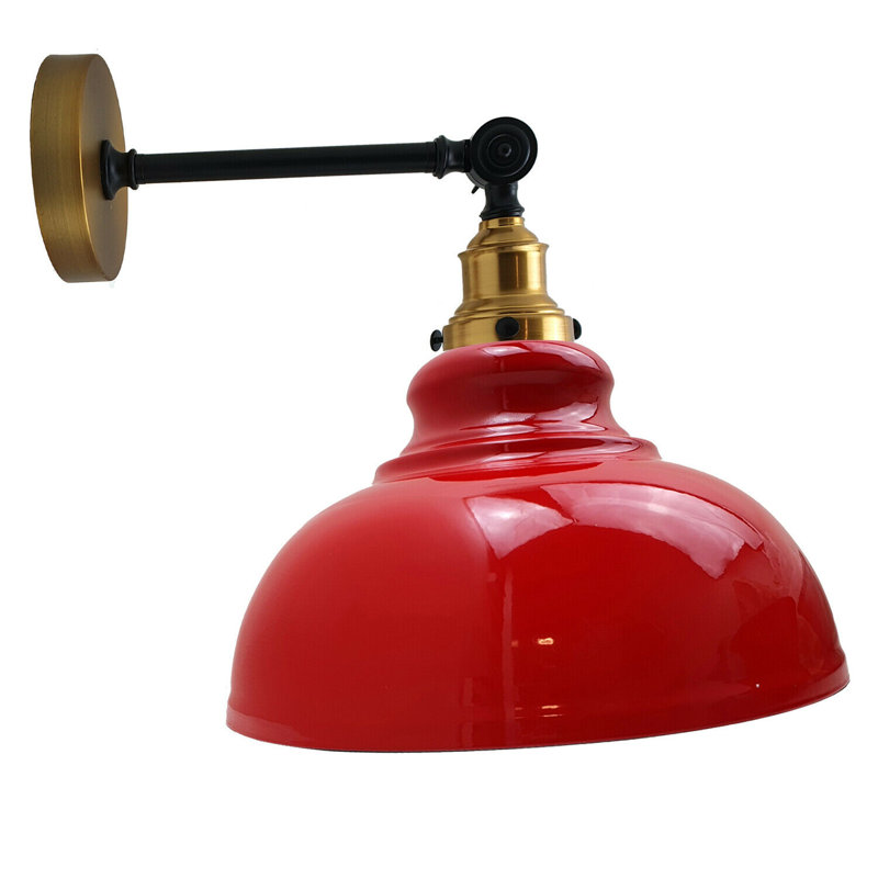 Hyannis Swing Arm Sconce, Red, Gold