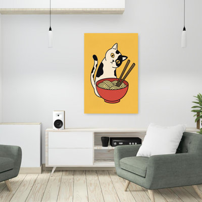 «Curious Cat Ramen», art mural contemporain
