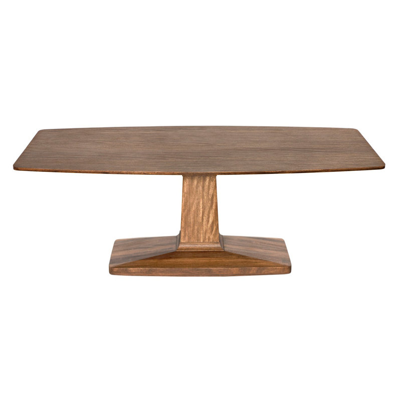 Travis Walnut Wood Dining Table, Dark  Walnut