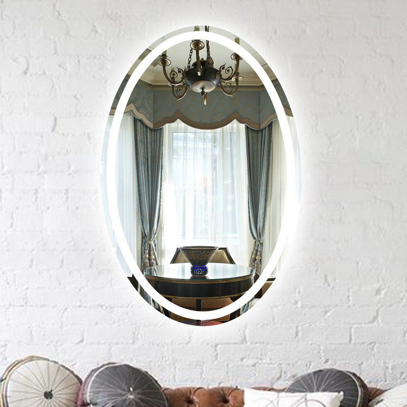 Bilol Glass Flat Wall Mirror, 42" x 28" 