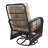 3 Pieces Conversation Set, Outdoor Wicker Rocker Swivel  Patio Bistro Set