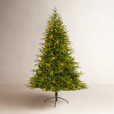 Green Lighted Artificial Christmas Tree