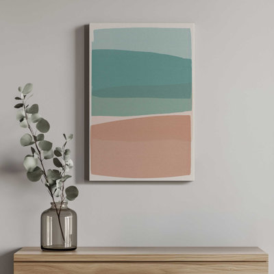 Reproduction d'art moderne turquoise et rose par Garima Dhawan
