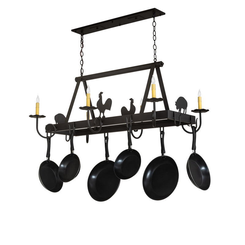 Support à casseroles 6 lumières 46 po