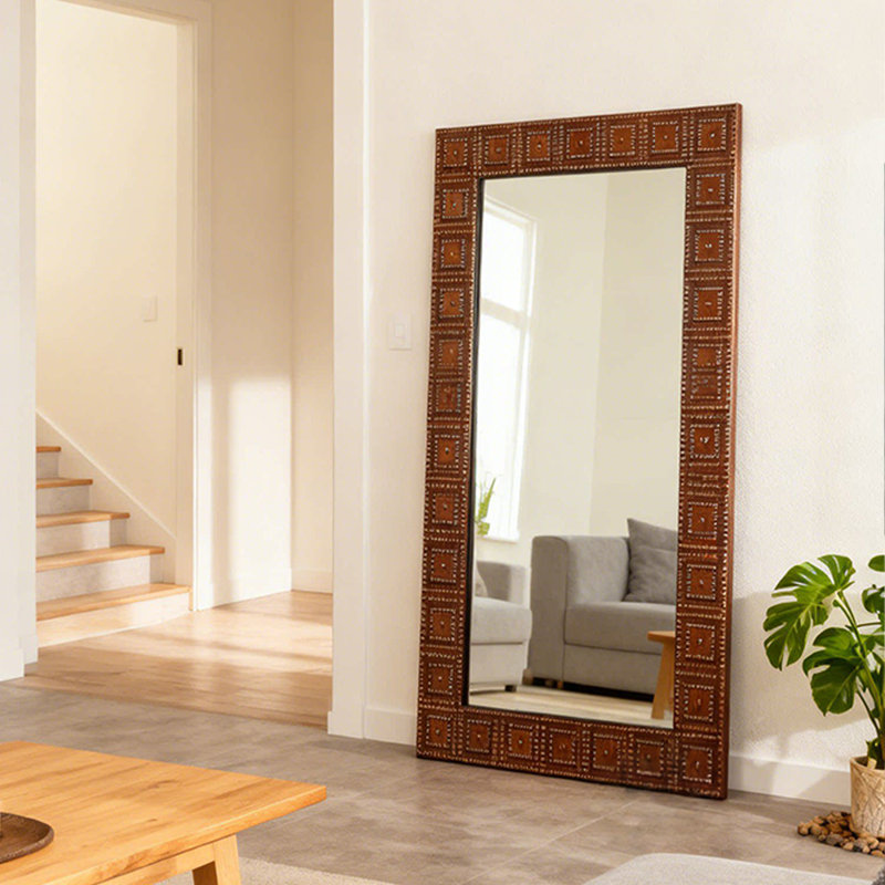 Miroirs rectangulaires pleine longueur en bois manufacturé, 70.87" H x 35.43" W