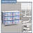  Sorbus 6 Drawers Dresser with Steel Frame, Wood Top, Fabric Bins in Tie Dye Blue