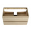 Wall-Mounted Bathroom Vanity With Ceramic Sink, 2-Soft Close Drawers