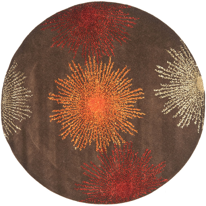 Amier Soho Hand Tufted Wool And Viscose Rug, Round 8'