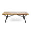 Table basse d'extérieur en métal pour patio extérieur, naturel, rectangulaire