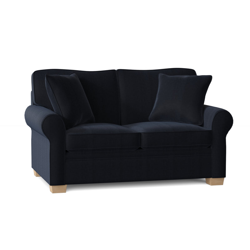 Drake Upholstered 61'' Reclining Sofa, Unfinished, Entice Indigo