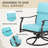 20 x 20 Inch Outdoor Rocking Chair Cushion Set-129347497