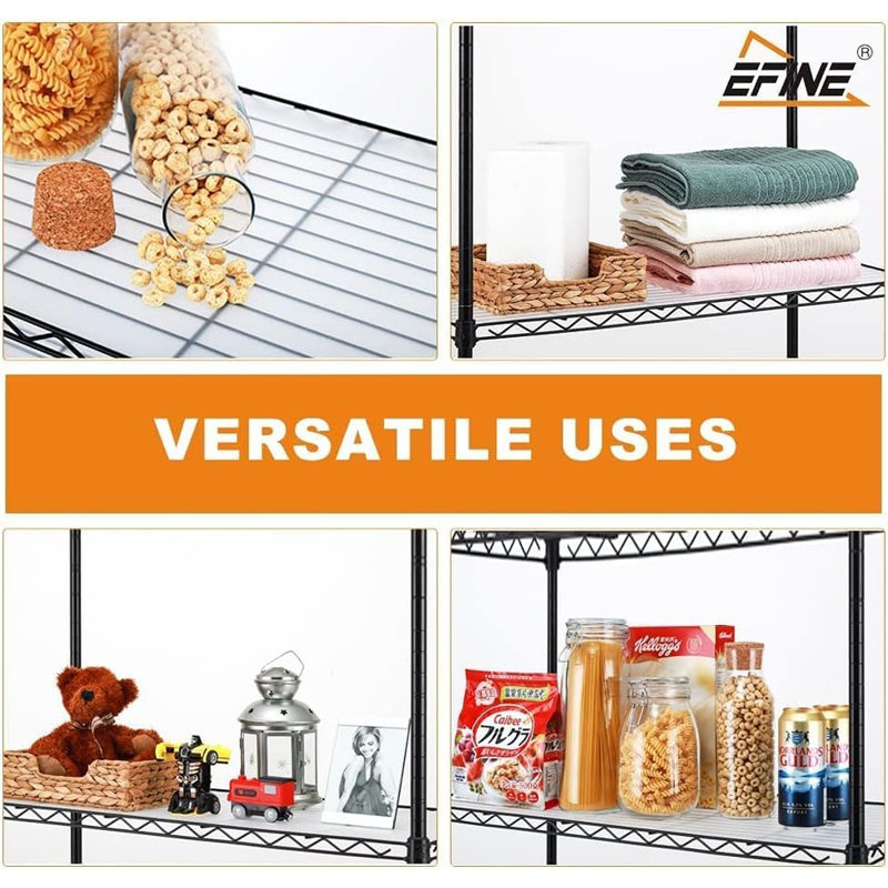 3-Shelf Wire Shelving Rack With 3-Shelf Liner...
