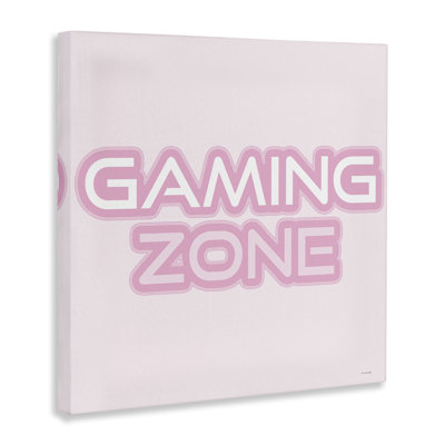 Toile rose pastel Gaming Zone, design par Yass Naffas Designs