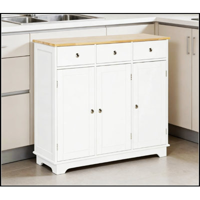 Versatile Buffet Cabinet with Storage Cabinets, Drawers, and Adjustable Shelves for Efficient Organization