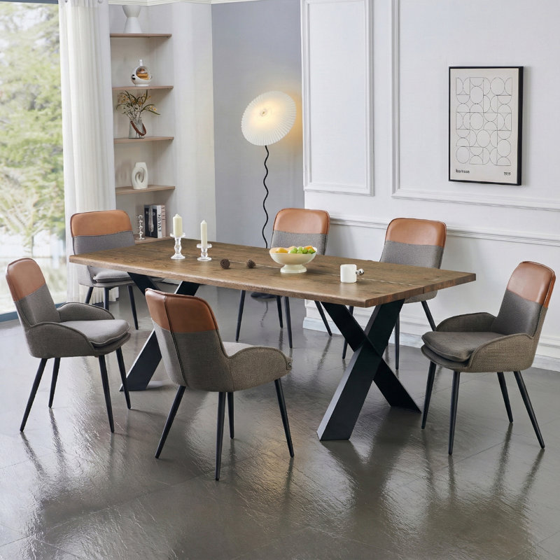 Metal Base Dining Table