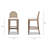 Berthile 30.5" Curved Back Bar Stool, Set Of 2, Ebony Boucle-1773887728